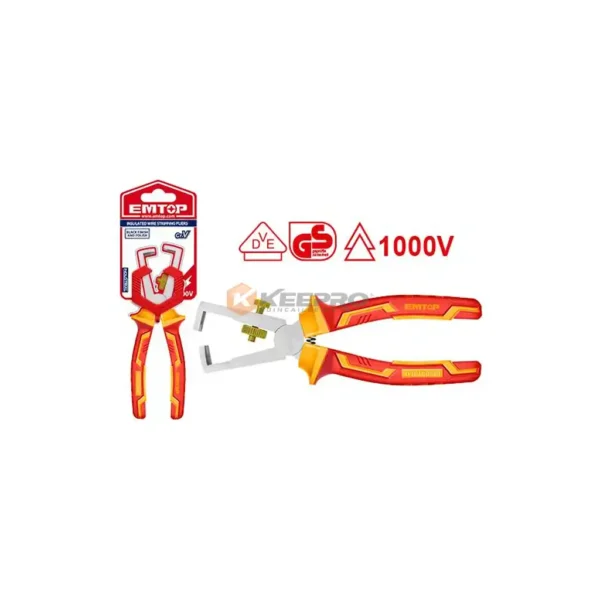 PINCE UNIVERSELLE ISOLÉE ÉLECTRICIEN 6″ × 160 MM – EPLRC0631S | EMTOP