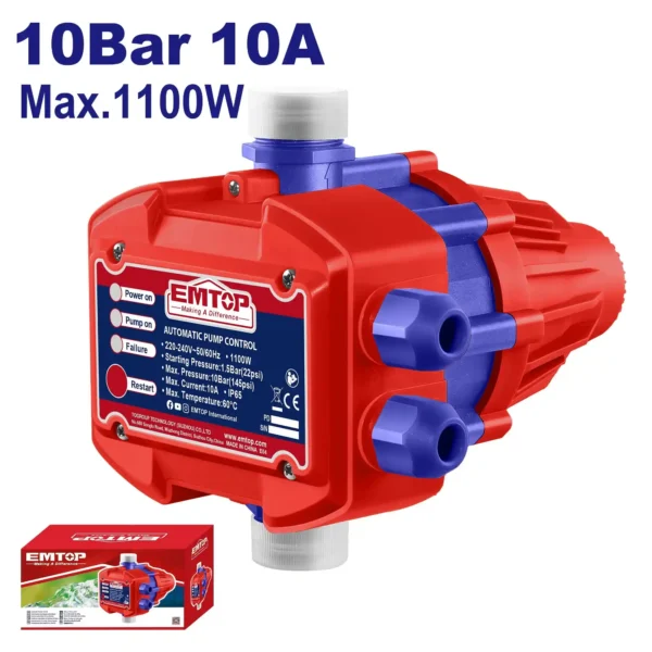 CERVEAU HORIZONTAL – AUTOMATIC PUMP CONTROL 10 A / 10 Bar – EAPC1001 | EMTOP