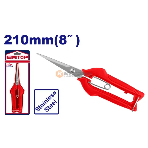 SÉCATEUR JARDIN DROIT 210 MM – EMSX5608 | EMTOP