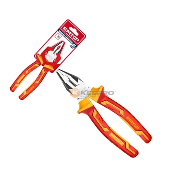 PINCE UNIVERSELLE ISOLÉE ÉLECTRICIEN 7″ × 180 MM – EPLRC0731S | EMTOP