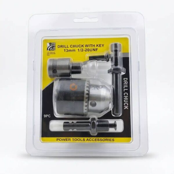 MANDRIN + 3 ADAPTATEUR 13MM 5PCS TOOLS
