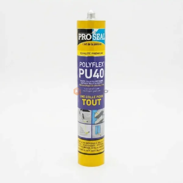 TUBE COLLE SILICONE PU40 BLANC 310ML PROSEAL