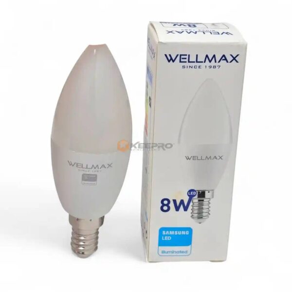 LAMPE LED BLANC 8W E14 BOUGIE WELLMAX