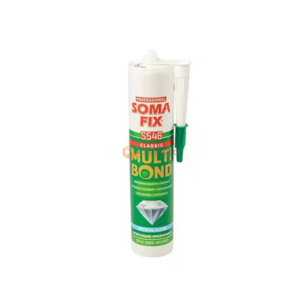 TUBE COLLE SILICONE HYBRID TRANSP MULTI BOND TURK S546 290ML SOMAFIX
