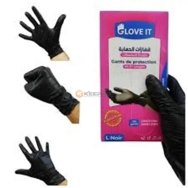 GANT PHARMACIE LATEX NOIR "M" 100PCS ITALY GLOVE-IT