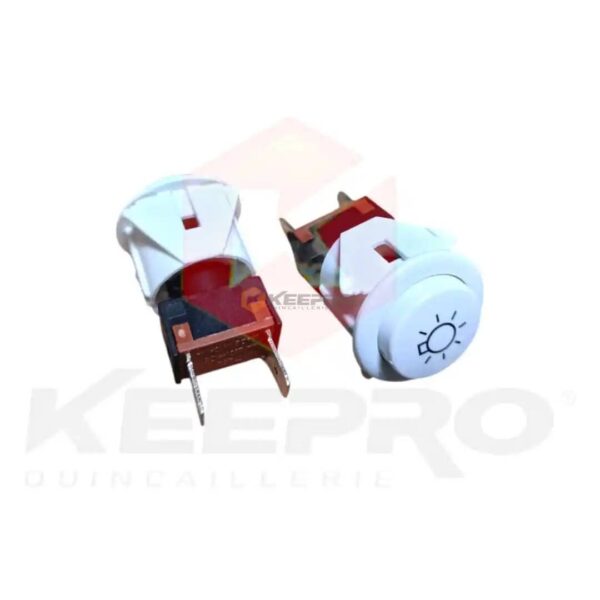 BOUTON CUISIN ELEC ROND BLANC LAMPE