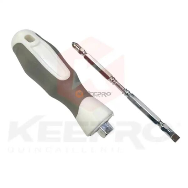 TOURNEVIS 2F 5*100/120 GRIS/BLEU-NOIR/ORANG LUX TOOLS