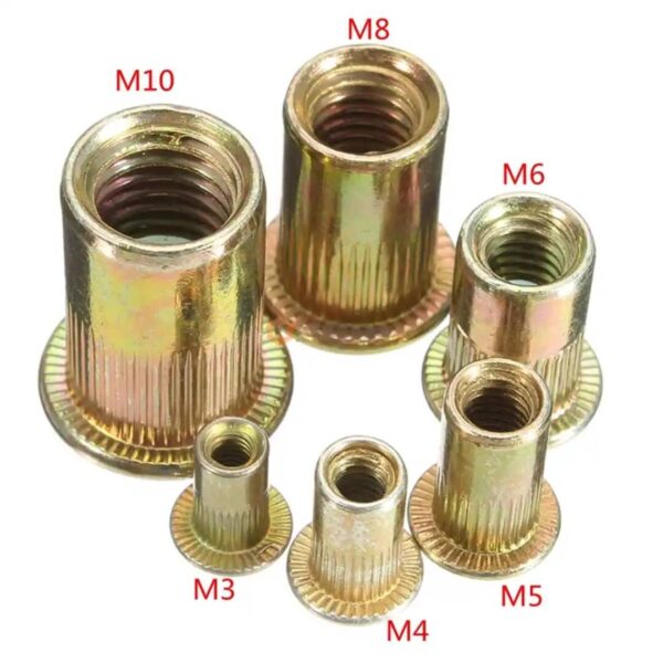 ECROU INSERT METAL M5 CHROME/JAUNE HF