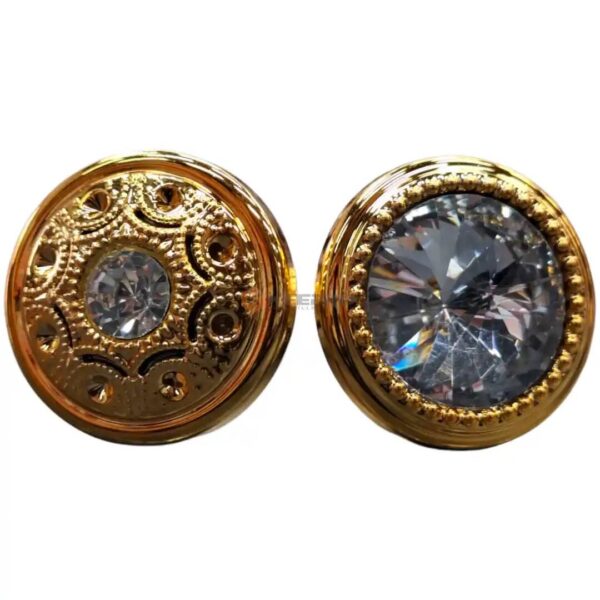 BOUTON TIROIR ROND CRYSTAL DORE GM