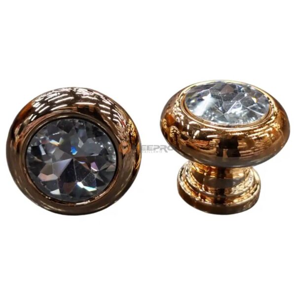 BOUTON TIROIR ROND CRYSTAL DORE MM