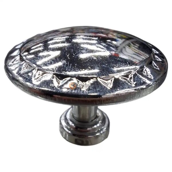 BOUTON TIROIR ROND METAL LISSE CHROME