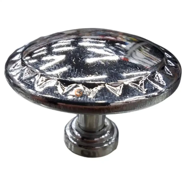 BOUTON TIROIR ROND METAL LISSE CHROME