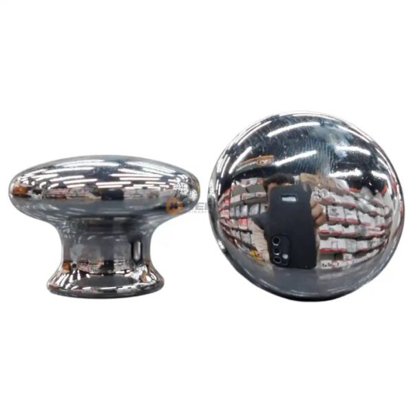BOUTON TIROIR ROND PLAST LISSE CHROME PM