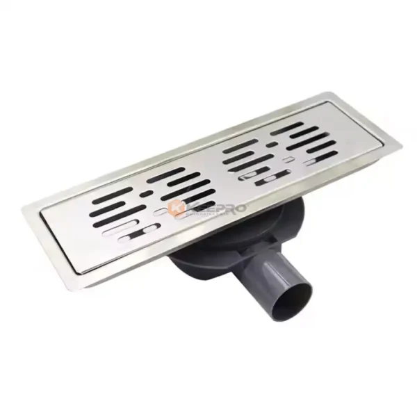 CANIVEAU 50CM INOX+PLAST COUDE CHROME NOVA LAMBOSS