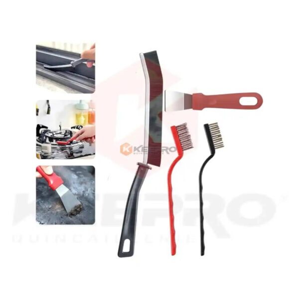 JEU BROSSE METALLIQ +VAISSELLE +RACLETTE 4PCS ALWAN /FIRLA