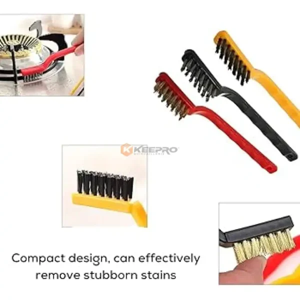 JEU BROSSE METALLIQ NOIR 3PCS N°9" MM PLAQ KAKU