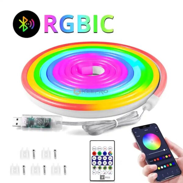 JEU DE LUMIERE RGB FUMME USB +BLUETOOTH 5M DC 5V LED STRIP 6003-2 ZONE