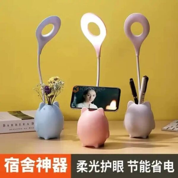 LAMPE BUREAU LED RECHARGAB + SUPPORT TELEPHONE COULEUR SST-831