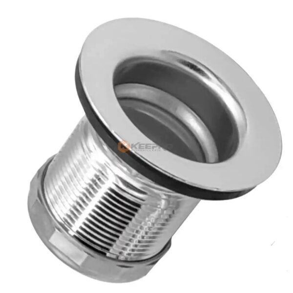 PORTE BOUCHON BAIGNOIR POUSSOIR CHROME