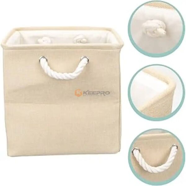 PORTE LINGE TISSU CARRE LAUNDRY 33X40X40 ALWAN STORAGE LARGE