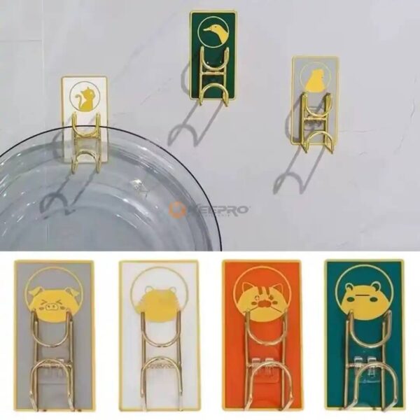 PORTE OBJET ADHESIF PLAST +METAL DORE LUX 1PC ALWAN