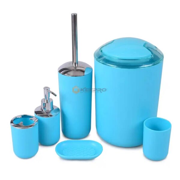 SERVICE LAVABO /SDB PLAST COULEUR 6PCS ALWAN YJ001 UYIJU