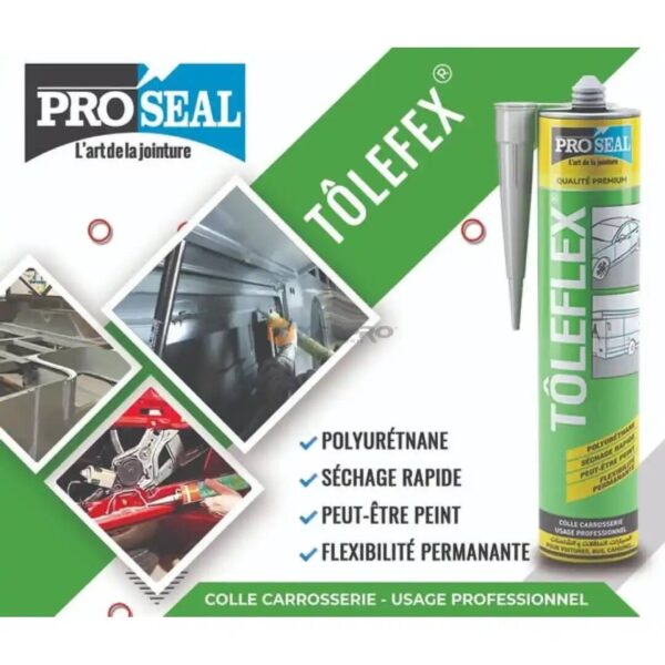 TUBE SILICONE GRIS TOLEFLEX 310ML PROSEAL