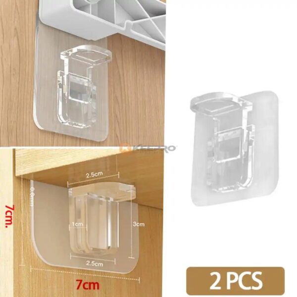 SUPPORT ETAGERE ADHESIF EQUERRE PM TRANSP DEMONTABLE