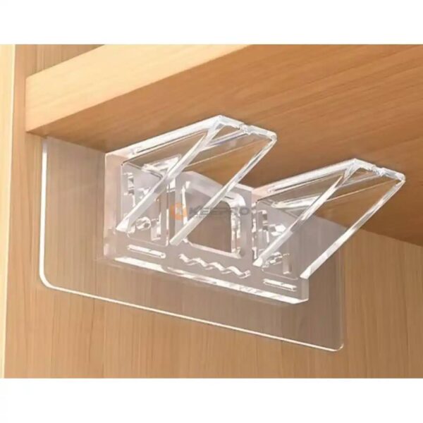 SUPPORT ETAGERE ADHESIF EQUERRE DOUBLE GM TRANSP 1PC 35853-2 ALWAN