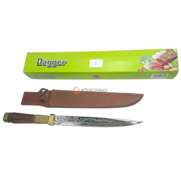COUTEAU PRESTIGE DECORE P/BOIS DORE 360 GM +POCHETTE DAGGER