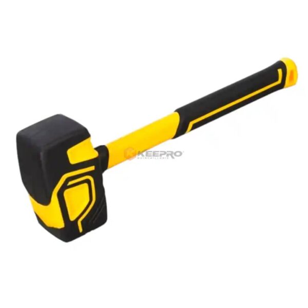 MAILLET NOIR/JAUNE/VERT CARRE MANCHE PLAST 300G LAMBOSS