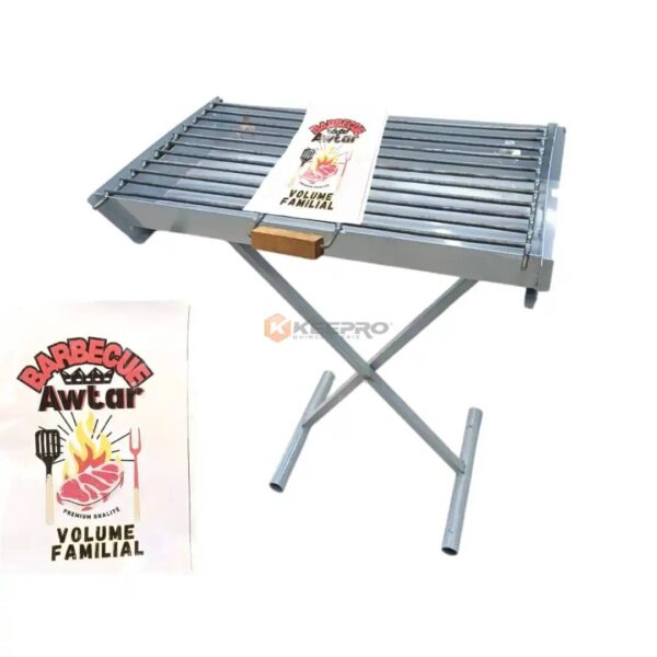 BARBECUE PLIANT GM TUBE ROND LOCAL 1 P/BOIS 30X56 GRIS AWTAR