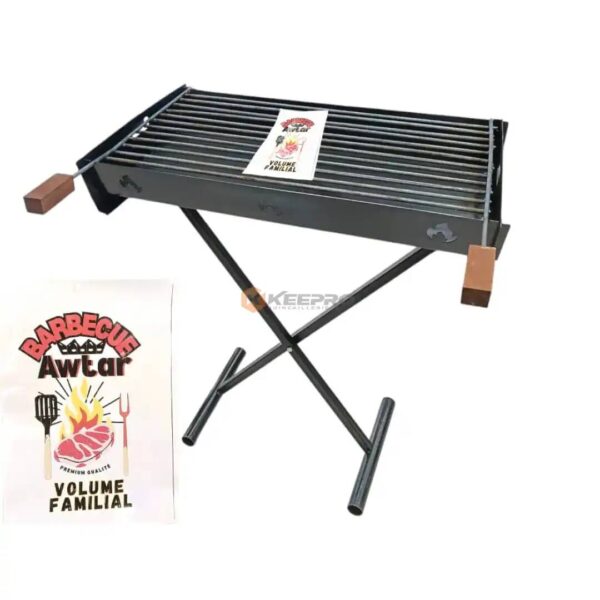 BARBECUE PLIANT GM TUBE ROND LOCAL 2 P/BOIS 30X56 NOIR AWTAR
