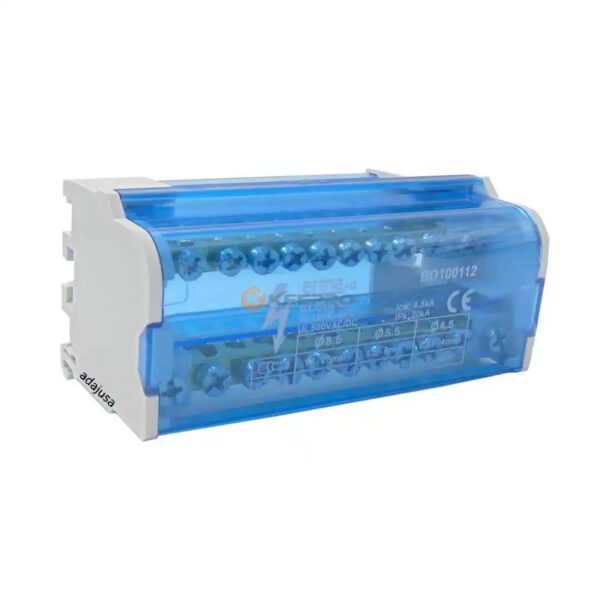 REPARTITEUR 220V 2X11 FIL 125A BOITE SUR RAIL AVEL