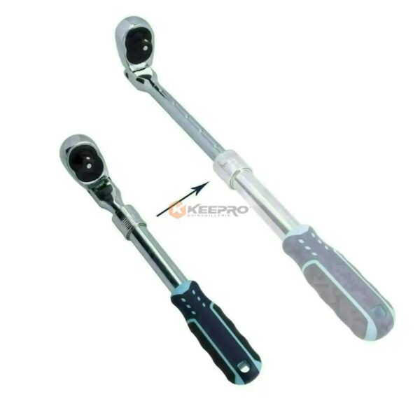 BRAS DOUILLE CLIQUET 1/2" EXT PLIANT 450MM