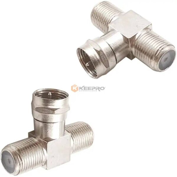 FICHE "F" CHROME DOUBLE SORTIE RACCORD LIBRE
