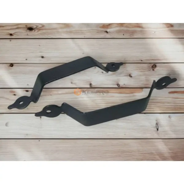 POIGNE PORTE NOIR METAL PLAT 160/200