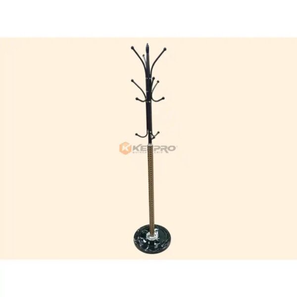 PORTE MANTEAU TOUR METAL BASE ROND PLAST