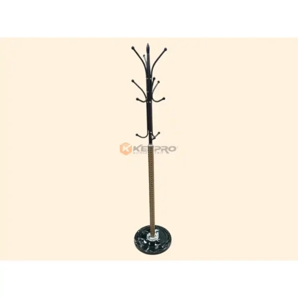 PORTE MANTEAU TOUR METAL BASE ROND PLAST