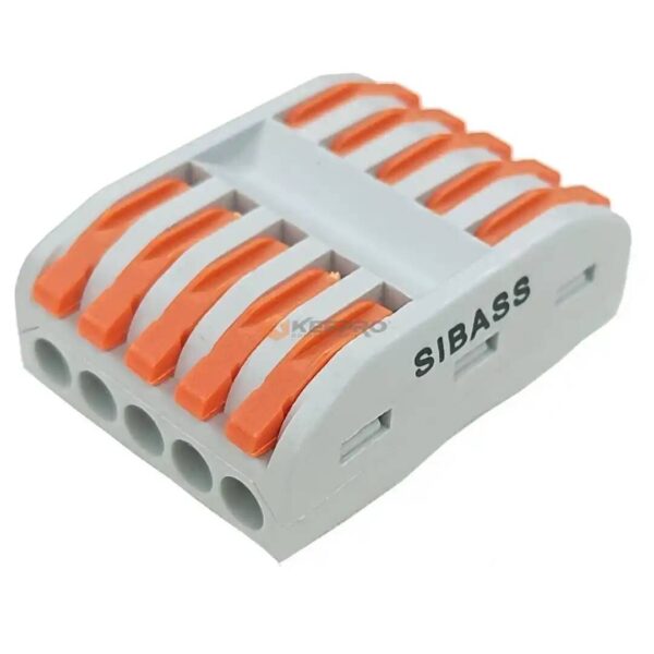 DOMINO A PINCE WAGO DOUBLE 05+05 FILS BLEU /ORANGE /GRIS