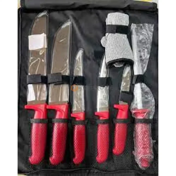 JEU COUTEAUX +LIME P/PLAST 7PCS POCHETTE HIGH CARBON NO STAIN