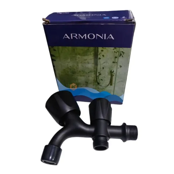 ROBINET DOUBLE SERVICE 15/21 21072-2 NOIR ARMONIA