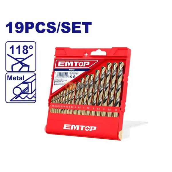 JEU MECHE METAL 19PCS ETDBB1196S EMTOP