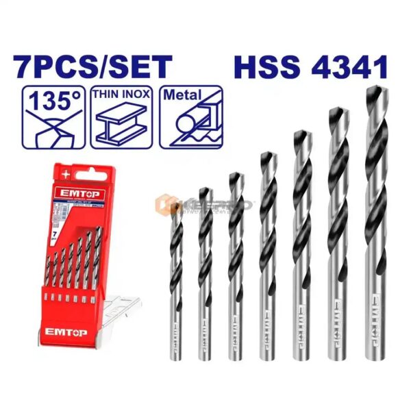 JEU MECHE METAL 7PCS ETDBB11075 EMTOP