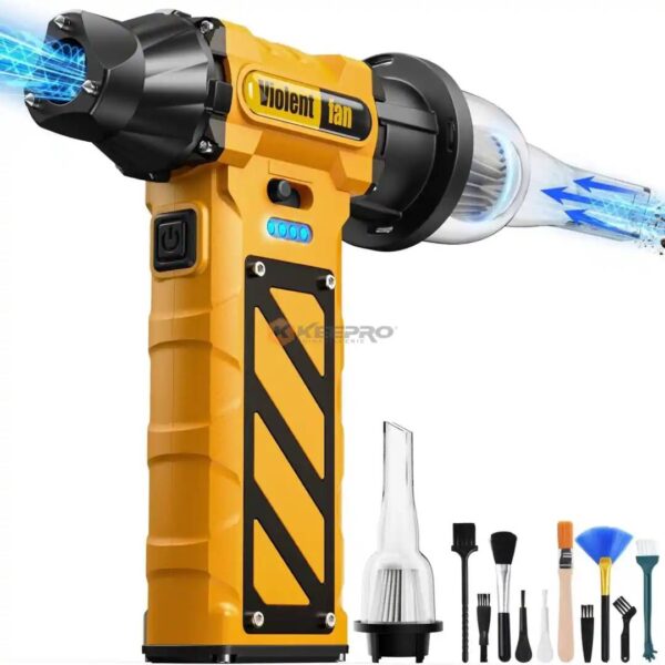 SOUFFLEUR ASPIRATEUR MULTI RECHARGABLE 2EN1 LUX JAUNE F015-1 VACUUM CLEANER