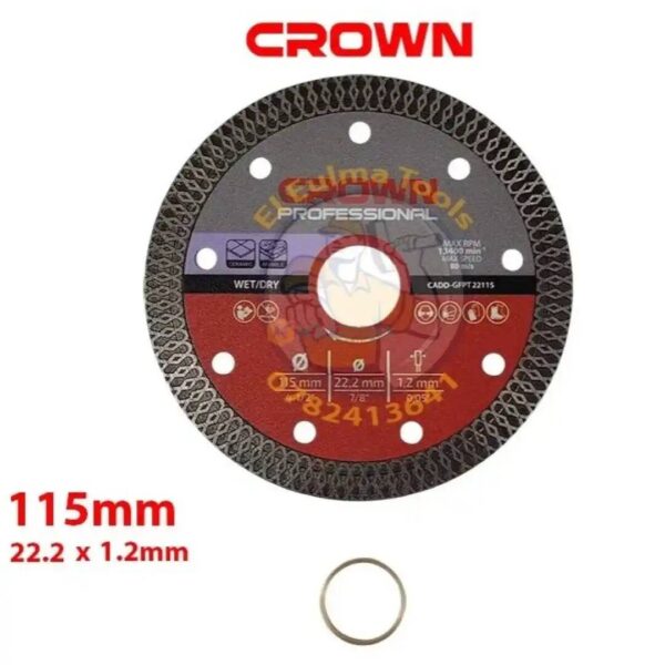 DISQUE DIAMOND UNIVERSEL 115 TURBO PERCE CADD-GFPT22115 CROWN
