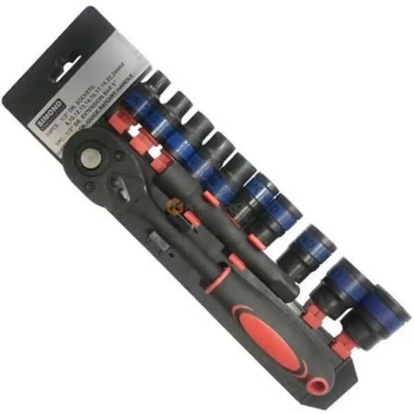 JEU DOUILLE CLIQ 1/2" 12PCS NOIR PLAQ TIAN FENG /OPTIMUS