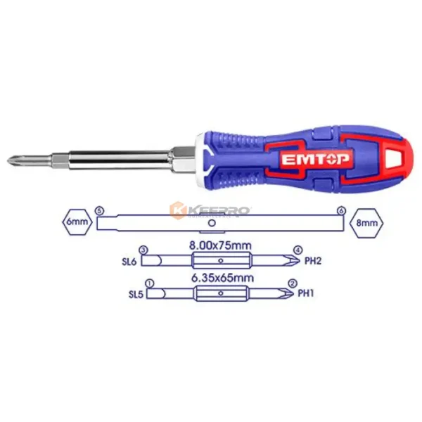 TOURNEVIS 6F ESDRH0602 EMTOP