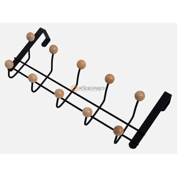 PORTE MANTEAU SUSPEN 2X5T NOIR BOULE BOIS KITCHEN