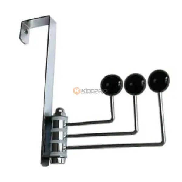 PORTE MANTEAU SUSPEN 3T PLIANT CHROME BOULE COULEUR ADEL DOOR HOOK